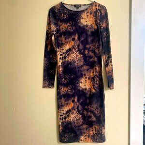 TOPSHOP TIE DYE BURNOUT ACID DRESS